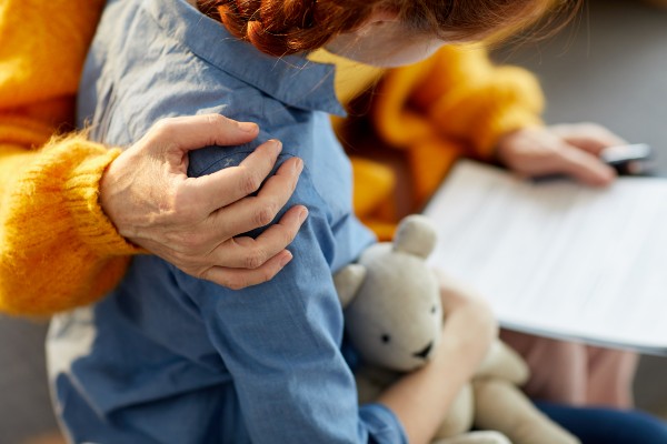 image of a child receiving counselling